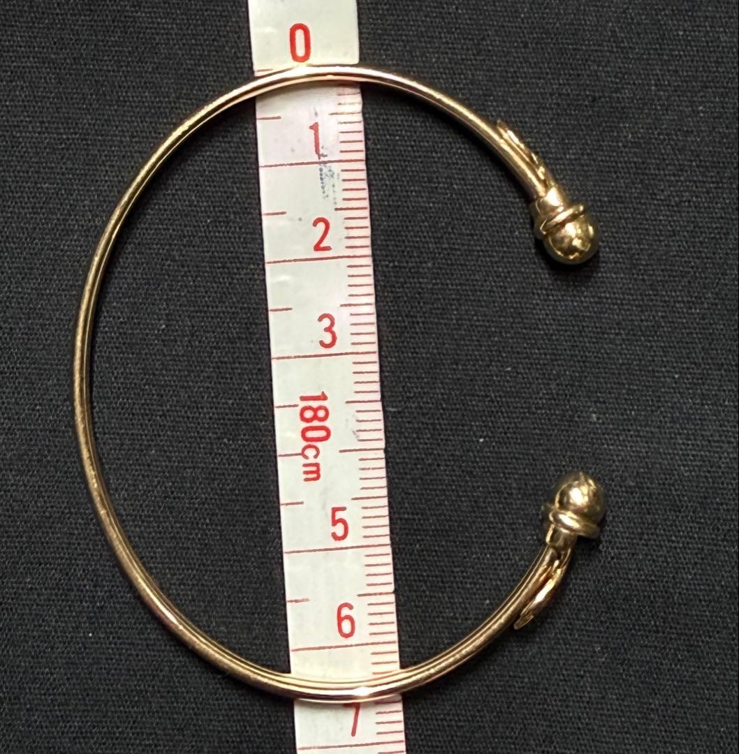 9k 9金バングル英国ヴィンテージイギリスアンティークブレスレット