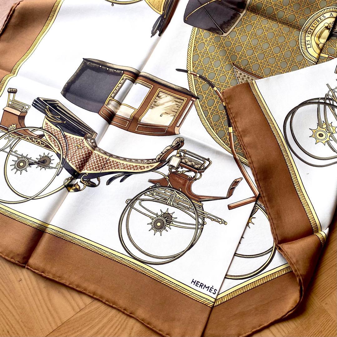 エルメス HERMES カレ90 折畳み式幌の馬車 LES VOITURES A
