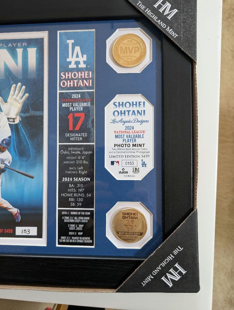 ドジャース 大谷翔平 2024 NL MVP 受賞記念 ダブルコインフォトミント