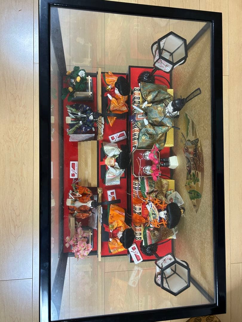 ガラスケース入り 雛人形 久月 ひな壇 オルゴール付き L108503813