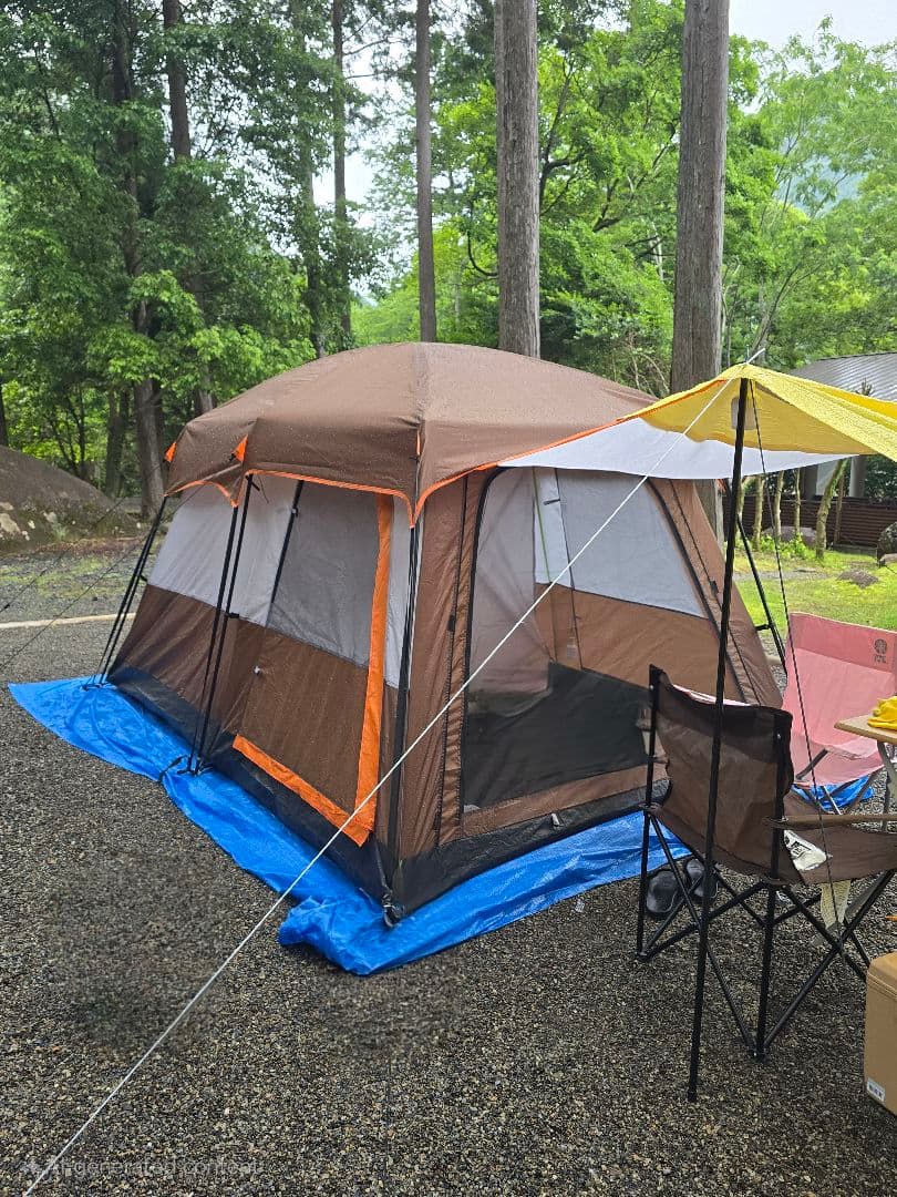 4～6人用キャンプテント 大型 ワンタッチテント 4~6人用 ロッジ型テント キャンプテント 一体型