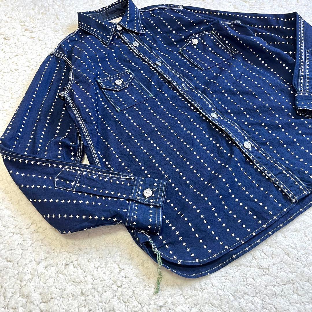訳あり サムライジーンズ ワークシャツ 手裏剣ウォバッシュ ユニオン