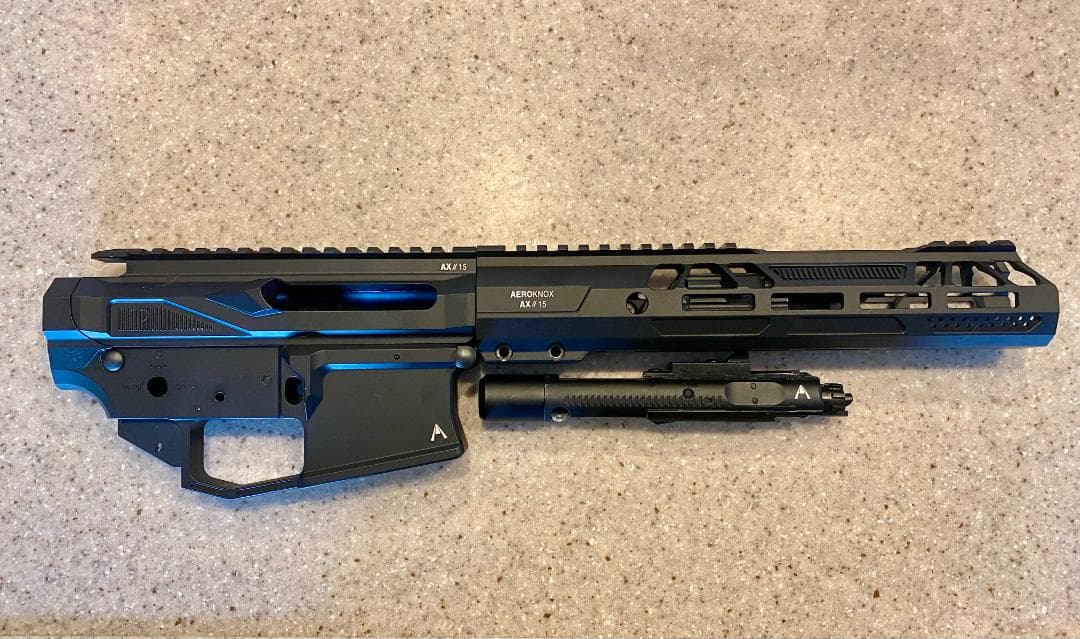 新品]MWS用アルミ製 AX-15アッパー・ロアレシーバー(限定1個) 新品]MWS