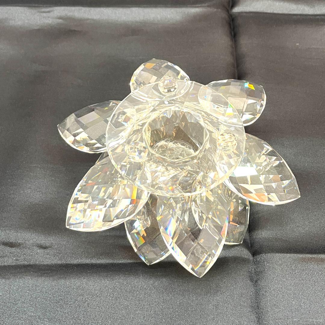 Y2503-307 SWAROVSKI クリスタル キャンドルホルダー 蓮 - メルカリ