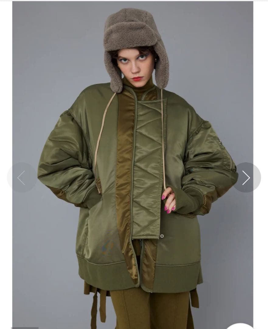 herin.cye アウター HeRIN.CYE コート アウター Bi color asymmetry jacket バイカラー