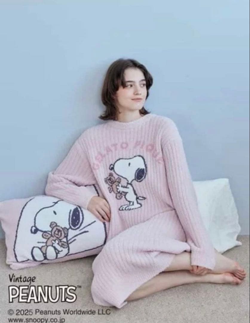 ジェラピケ スヌーピーコラボ ルームウェアベビモコジャガード