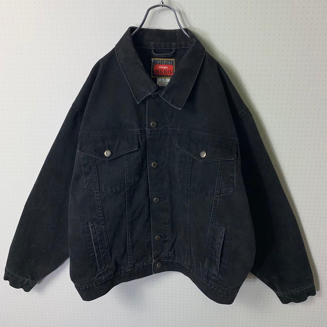 90s Wrangler HERO デニムジャケット L 先染めブラック - メルカリ