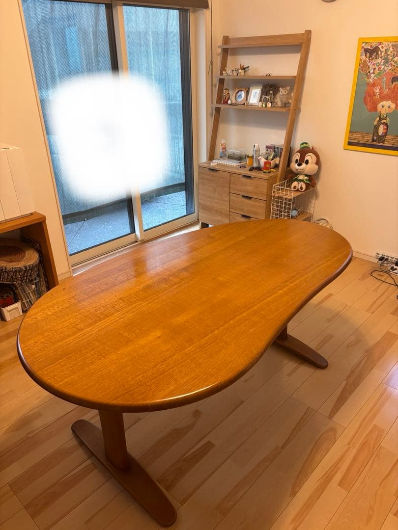 飛騨産業　飛騨家具　豆型　テーブル　ナチュラル　HIDA かわいい　北欧 飛騨産業 HIDA 侭 オーダーダイニングテーブル 豆型 10年保証付