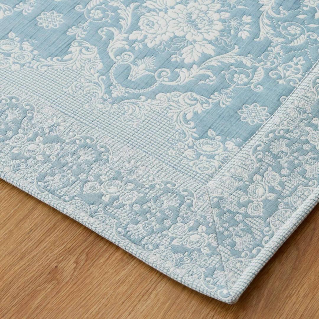 スワトウ刺しゅう協会認定 ジャガード織ラグ 190×240【新品】 スワトウ