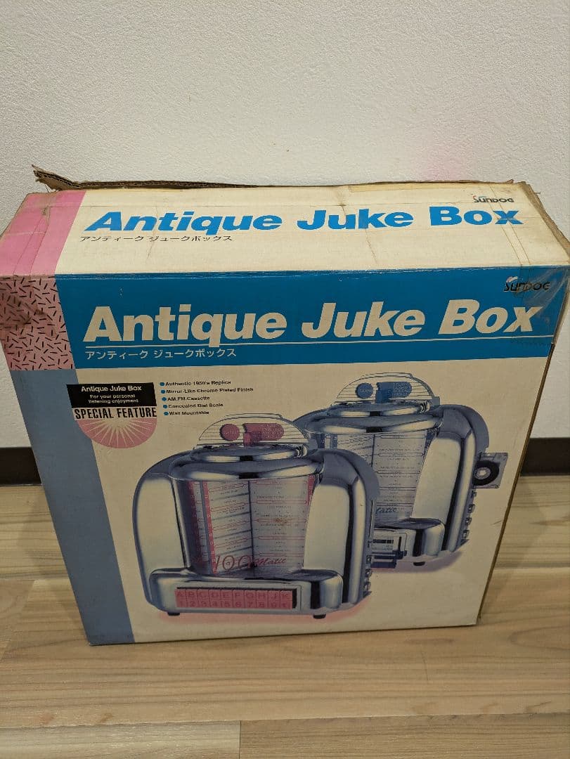 未使用 アンティークジュークボックス ラジオ ラジカセ 希少 100曲
