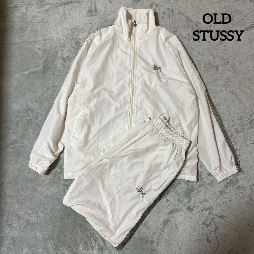 90s OLD STUSSY USA製 ジャージ セットアップ ホワイト レア - メルカリ