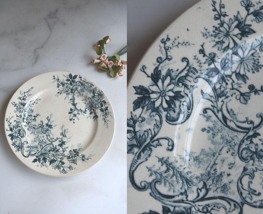 ショワジー・ル・ロワ ブルー ポンパドール（POMPADOUR ） プレート