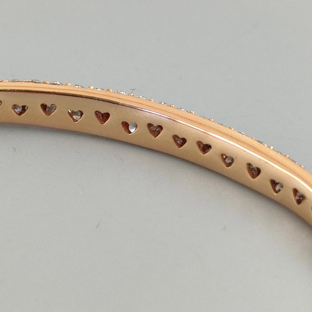 K18 レディース ダイヤ ハーフエタニティ バングル 10.44ｇ A637