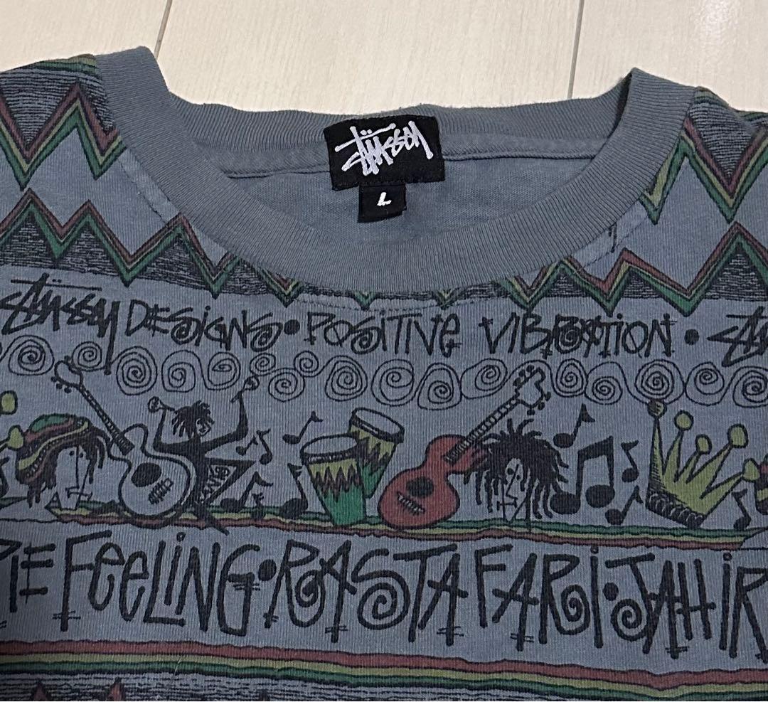 初期 80's OLD STUSSY 総柄Tシャツ TOMTOM - メルカリ