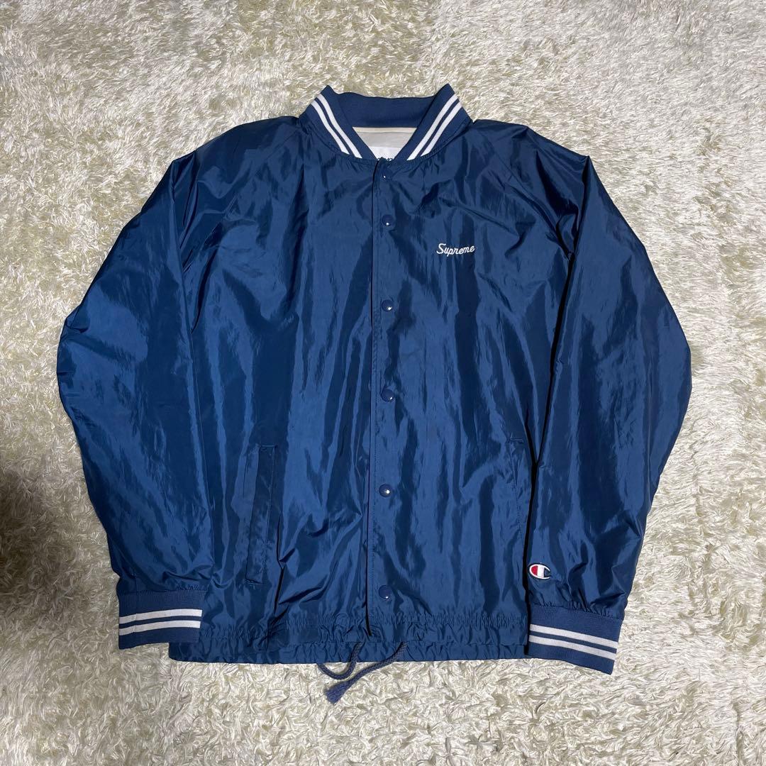 通販ファッション - 【美品】SUPREME CHAMPION スタジャン ネイビー S