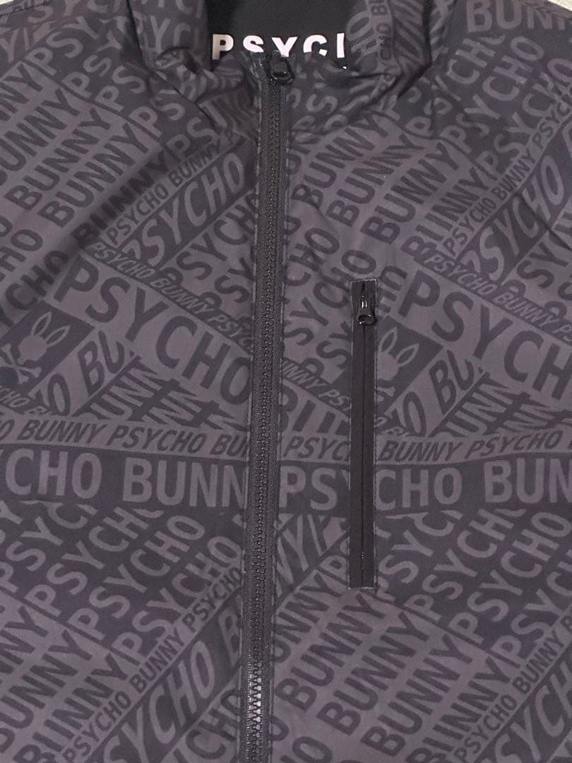 サイコバニー 総柄フォントロゴ リバーシブルブルゾン XL