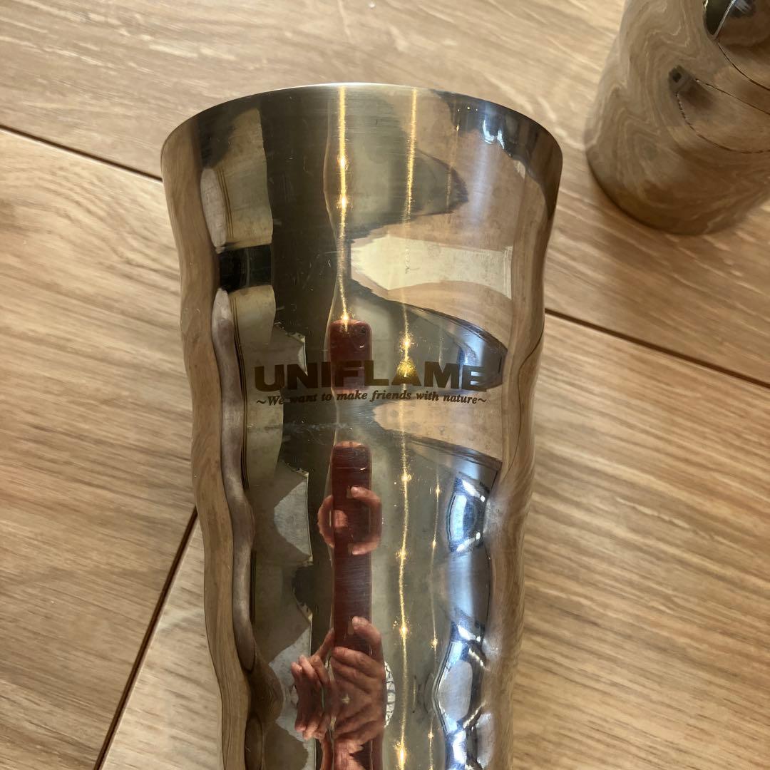 廃盤品UNIFLAME(ユニフレーム) ウェーブタンブラーSUS 370 SET - メルカリ