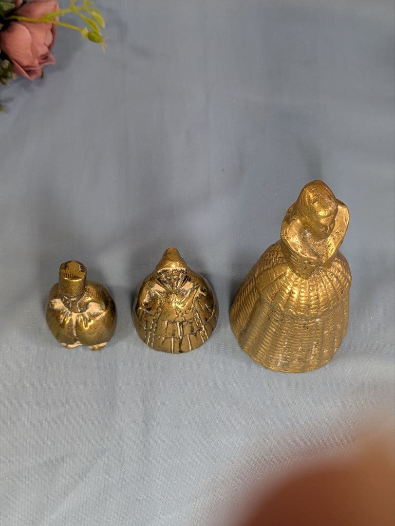 ロッタさま専用 真鍮製 ハンドベル 3点セット フレーム2点