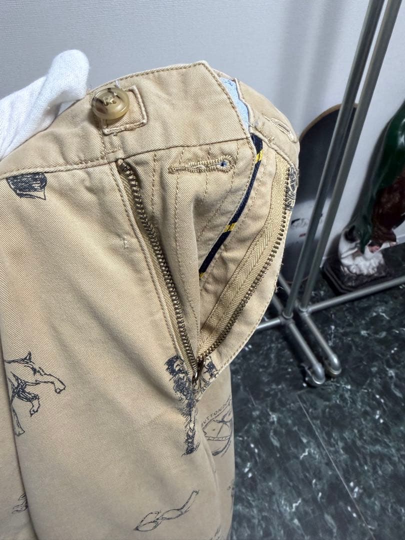 POLO RALPH LAUREN チノパンツ 総柄 手描き トラウザーズ 32 - メルカリ