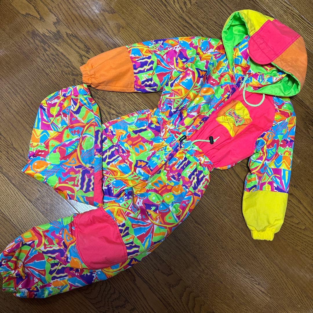 最終値下げ⭐︎昭和レトロ古着カラフルな子供用スキーウェア - メルカリ