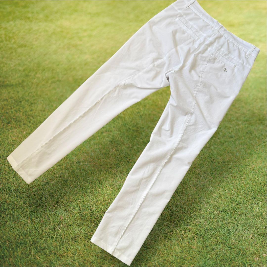 ブリーフィングゴルフ パンツ 白 L〜XL相当 センタープレス ストレッチ素材