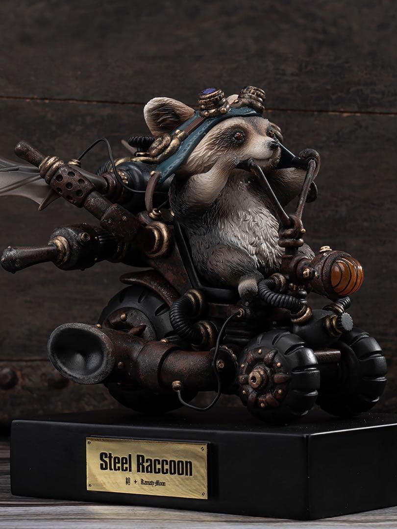 デザイナーズトイ 鎌田光司 鋼製アライグマ機関車 トレトイフィギュア