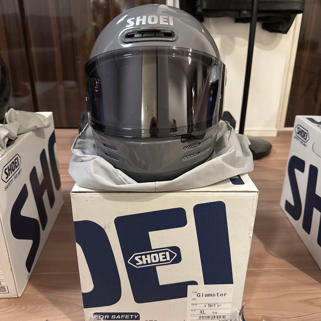 SHOEI グラムスター バサルトグレー XL 未使用シールド2枚付き - メルカリ