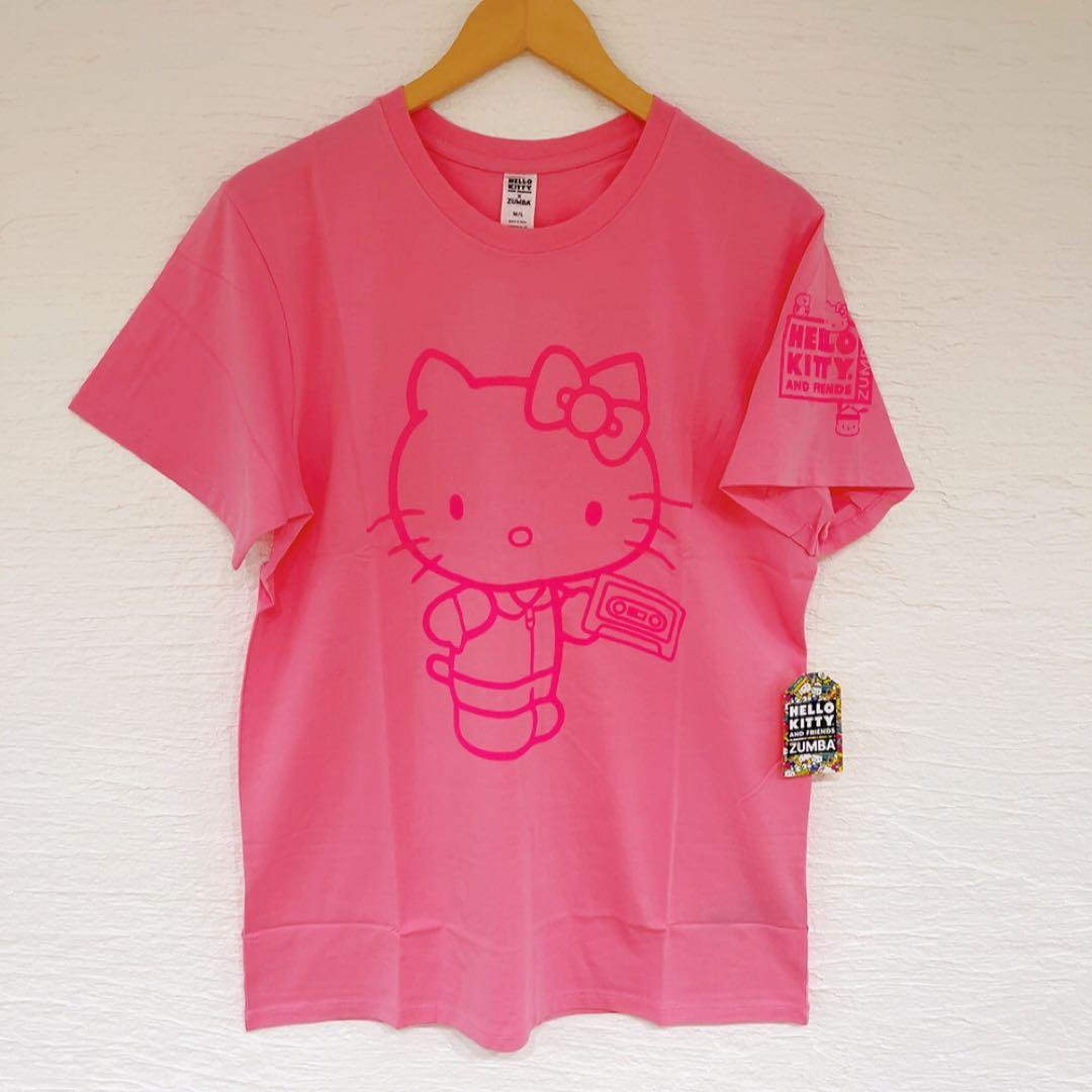 新品☆ZUMBA M/Lサイズ Hello Kitty 半袖 Tシャツ ピンク - メルカリ