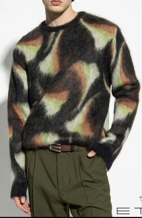 定価25万 新品同様 ETRO アブストラクト モヘアニット L 永瀬廉さん