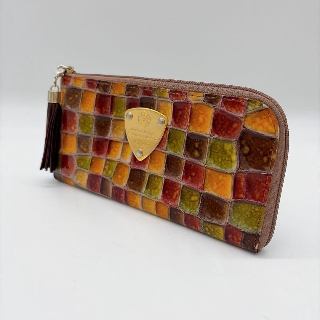 ATAO アタオ Limo リモヴィトロ L字長財布 フリンジ セピアボルドー