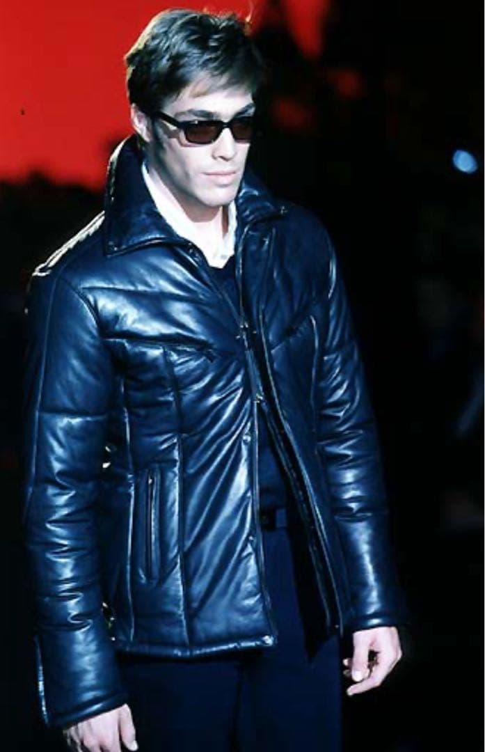 98AW GUCCI トムフォード期 キルティングレザーダウンベスト 90s