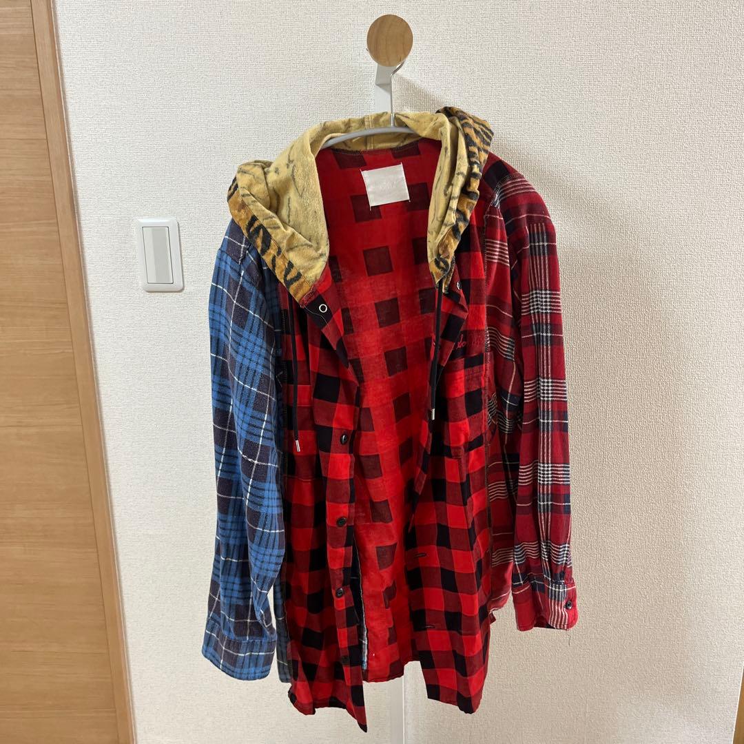 soloist リメイク パッチワーク フードネル シャツ ソロイスト TAKAHIROMIYASHITATheSoloist. (ソロイスト) back gusset sleeve