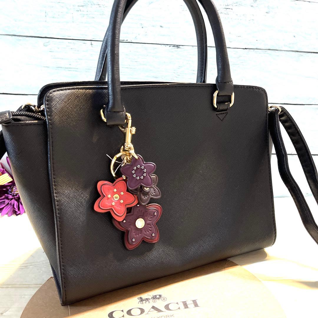 コーチ COACH フラワー バッグチャーム キーホルダー さくら新品 正規