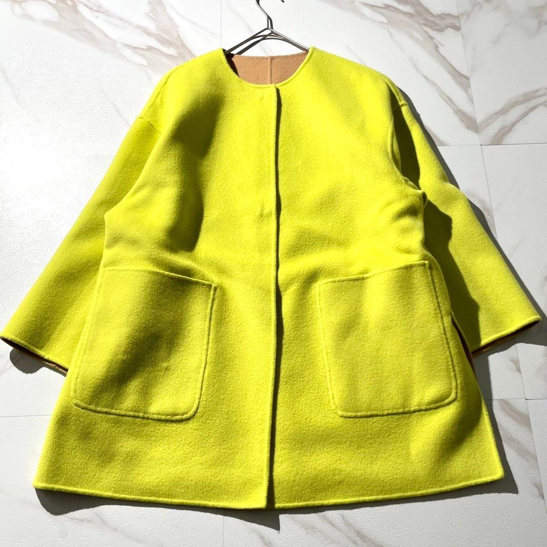 ユナイテッドアローズ バイカラー リバーシブル ウールリバー コート