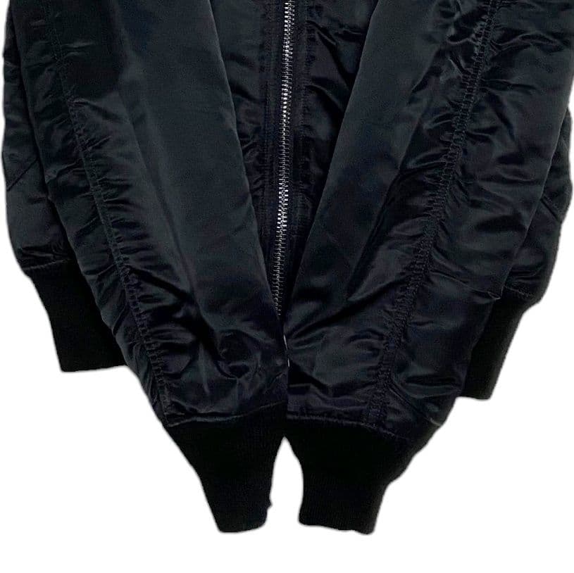 ALPHAアルファ フライトジャケット ma1 黒 M バックプリント 美品