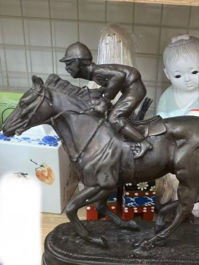 馬 置物 ジョッキー オブジェ 競馬 グッズ ブロンズ 楽天市場】馬 置物 ジョッキー オブジェ 競馬 グッズ ブロンズ風