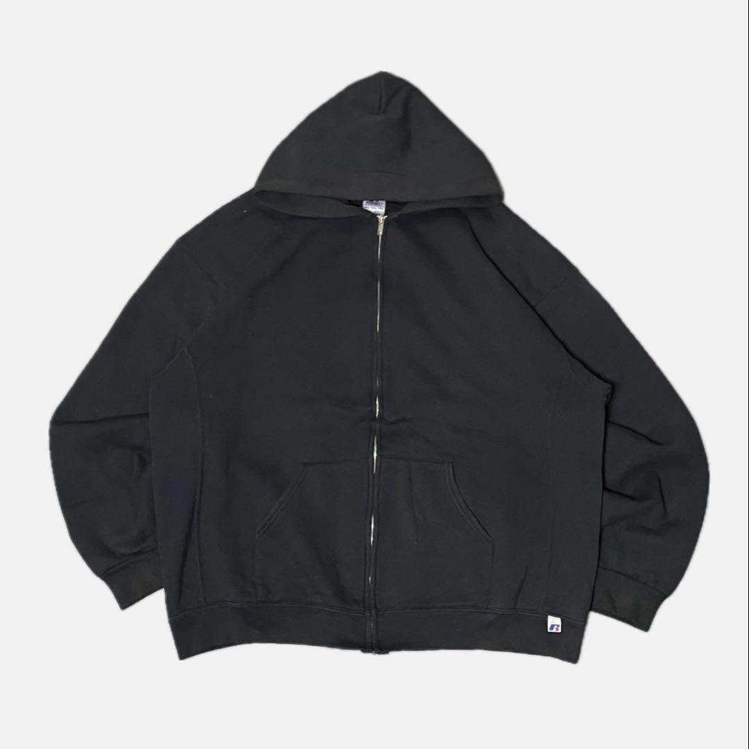 Russell Athletic 希少 ブラック ジップパーカー 00s RUSSELL ATHLETIC