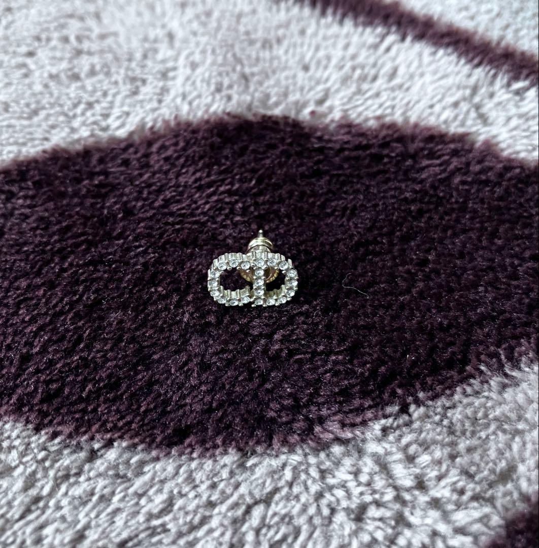 DIOR ピアス　片耳　ゴールド ディオール Christian Dior ピアス CD NAVY ゴールド E1812【新品