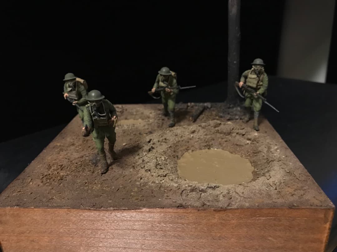 CC様 ジオラマ 第一世界戦争 イギリス軍 1917 完成品 ICM 35703