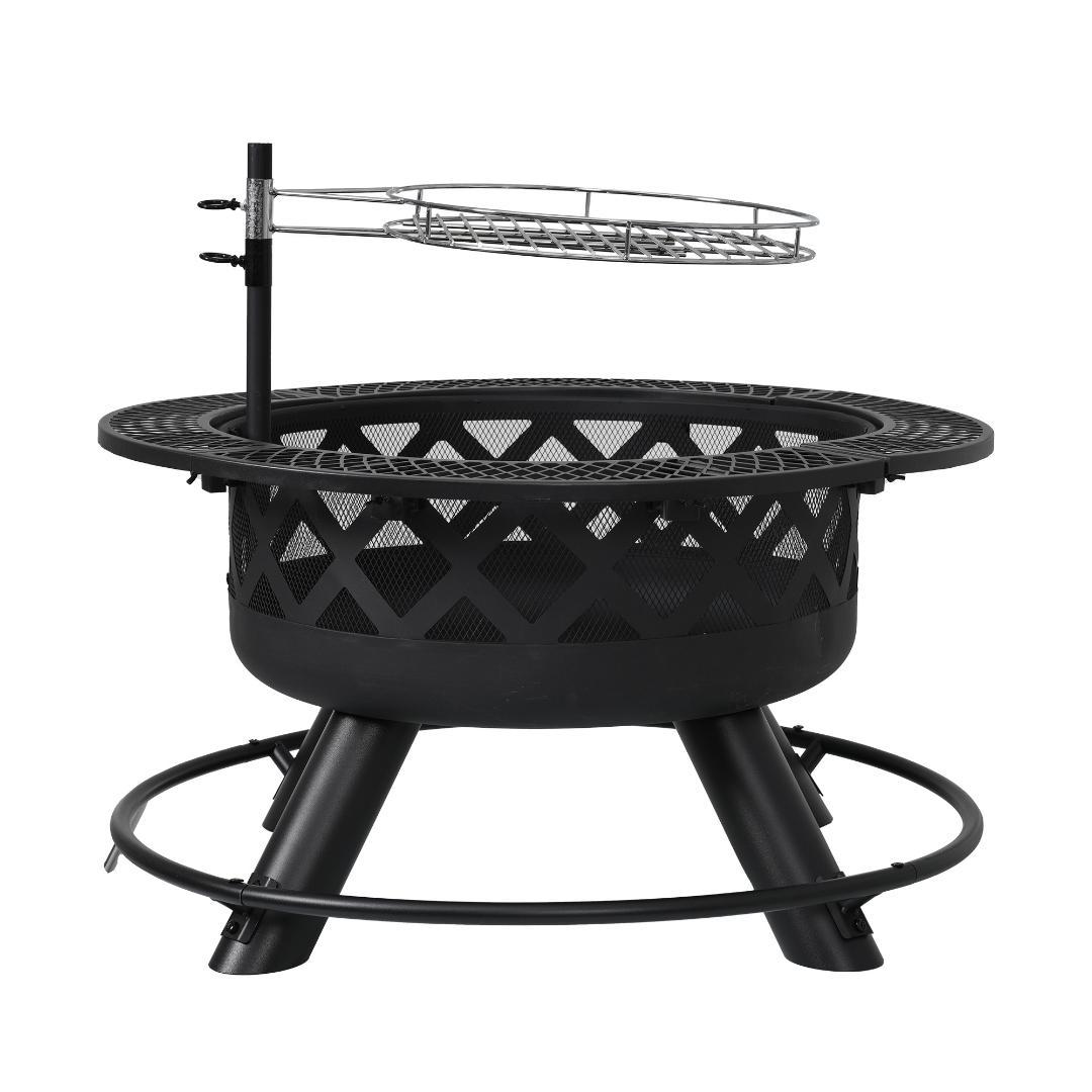 ファイヤーピット 焚き火台 バーベキューコンロ 大型 屋外 ファミリーキャンプ Amazon | ファイヤーピット テーブル 大型 焚き火台 蓋付き