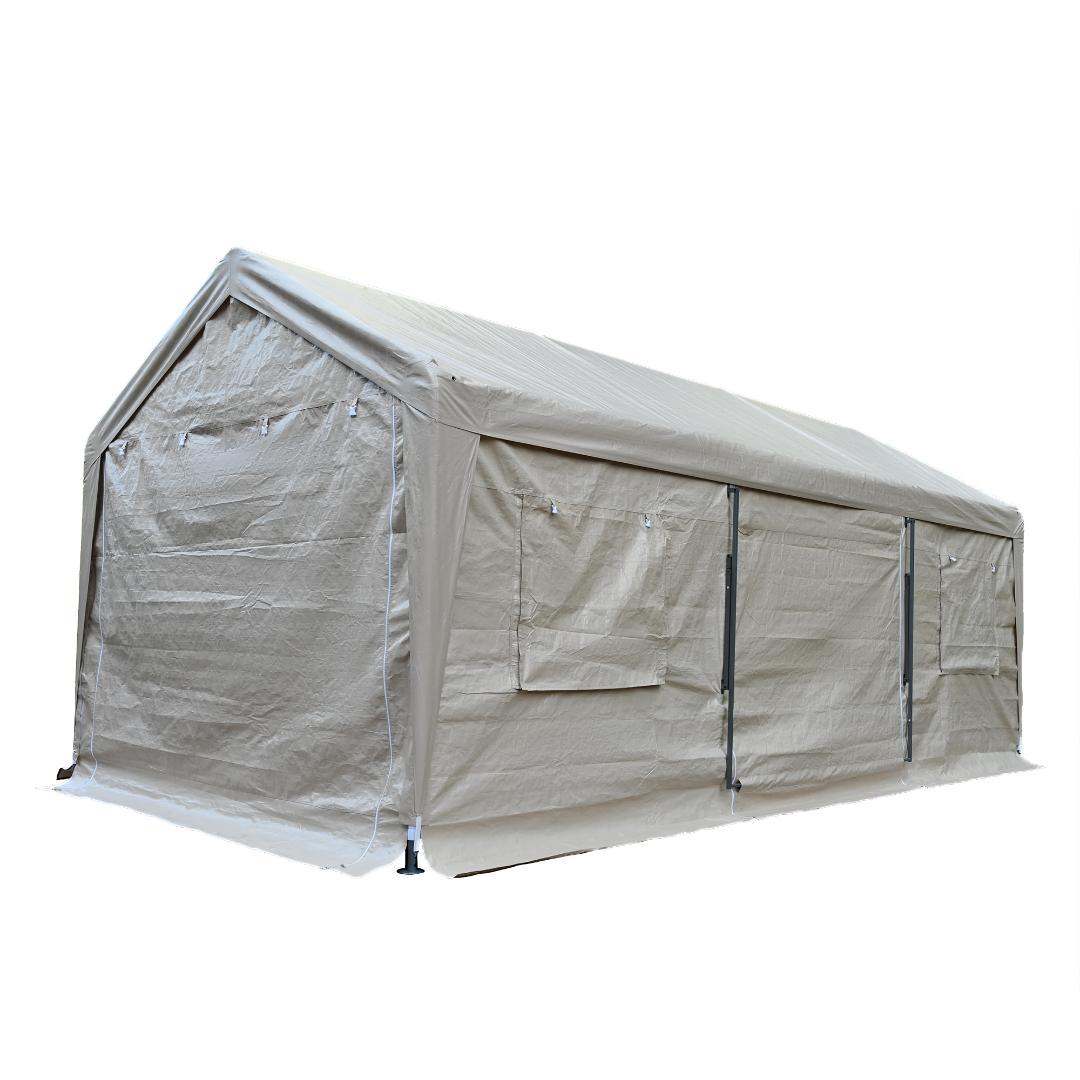 超人気！【UV·防水 上開きドア】テント 車庫テント ガレージテント Beige