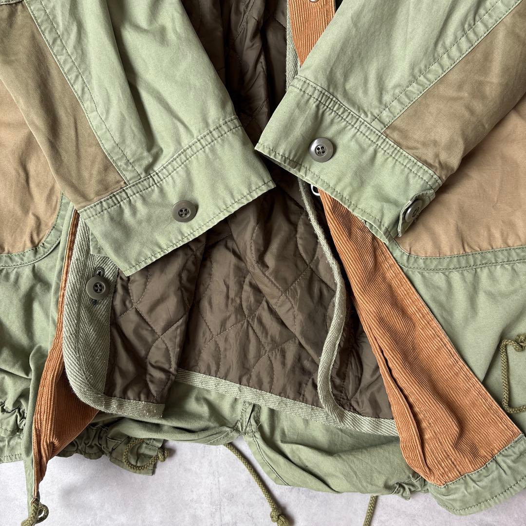 ☆ ツモリチサト 中綿 ライナー付 ファー付 パッチワーク 異素材