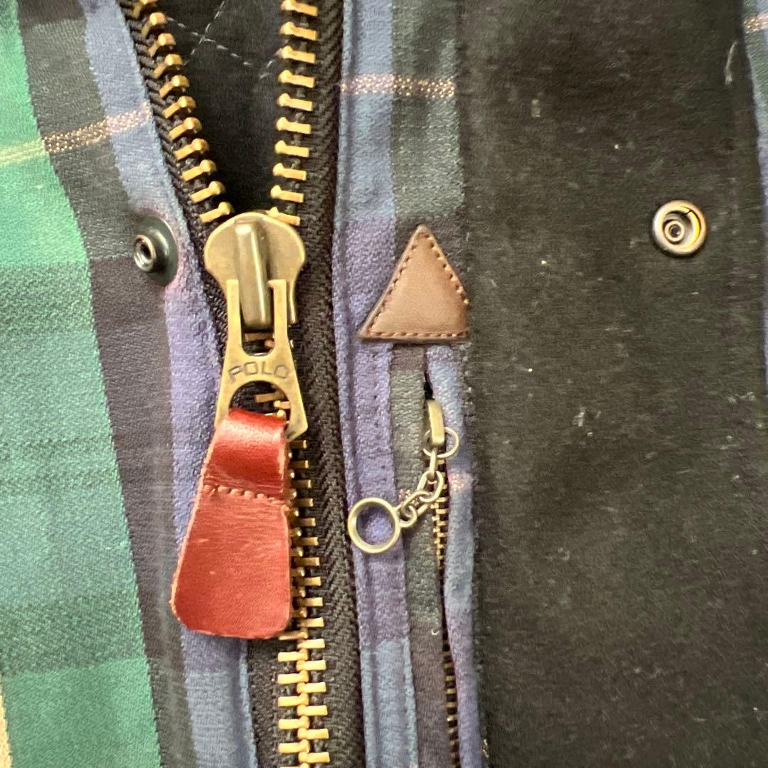 ポロバイラルフローレン チェック柄 オイルジャケット ハンティング