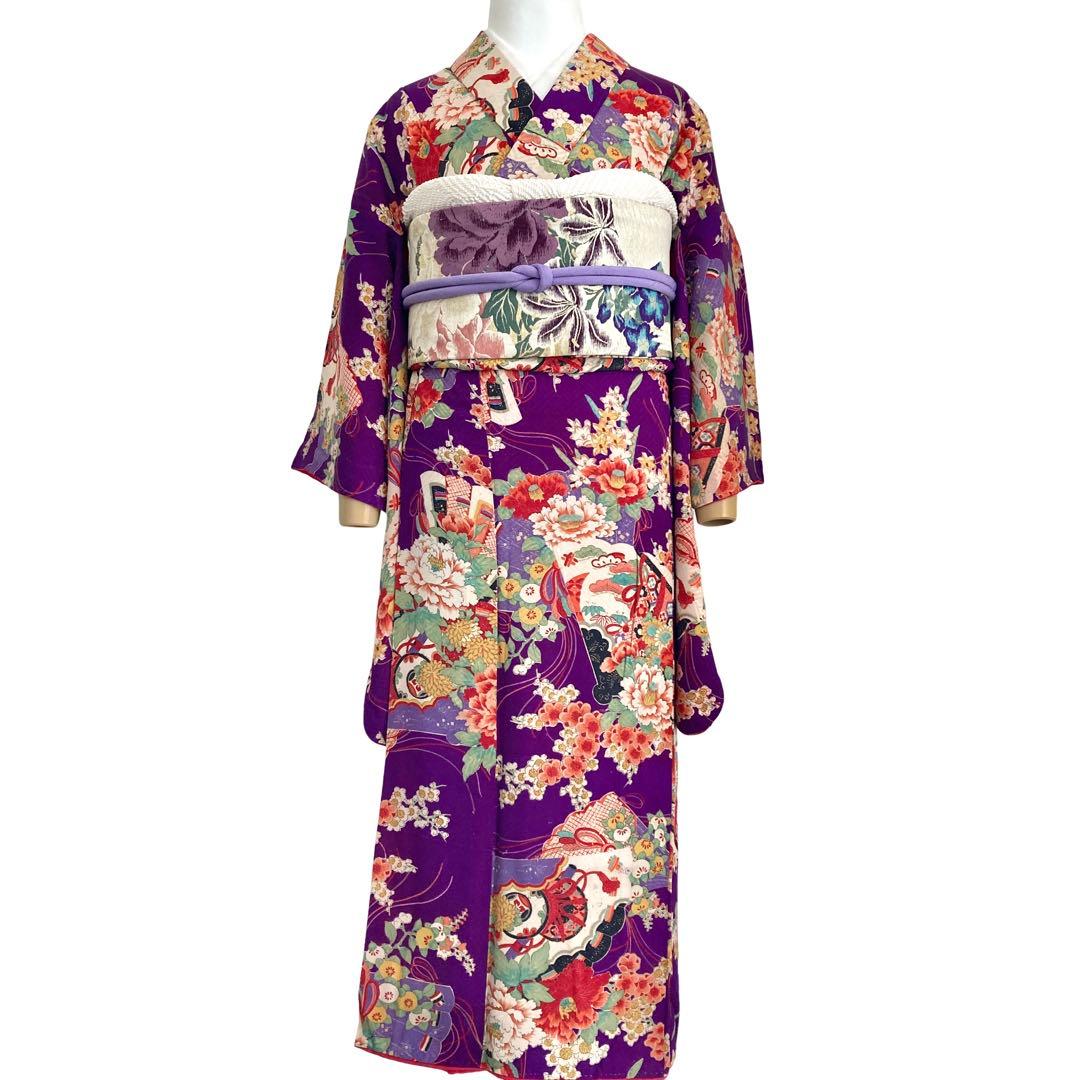 ジュニア 子供着物 昭和レトロ 大正ロマン アンティーク着物 NO132