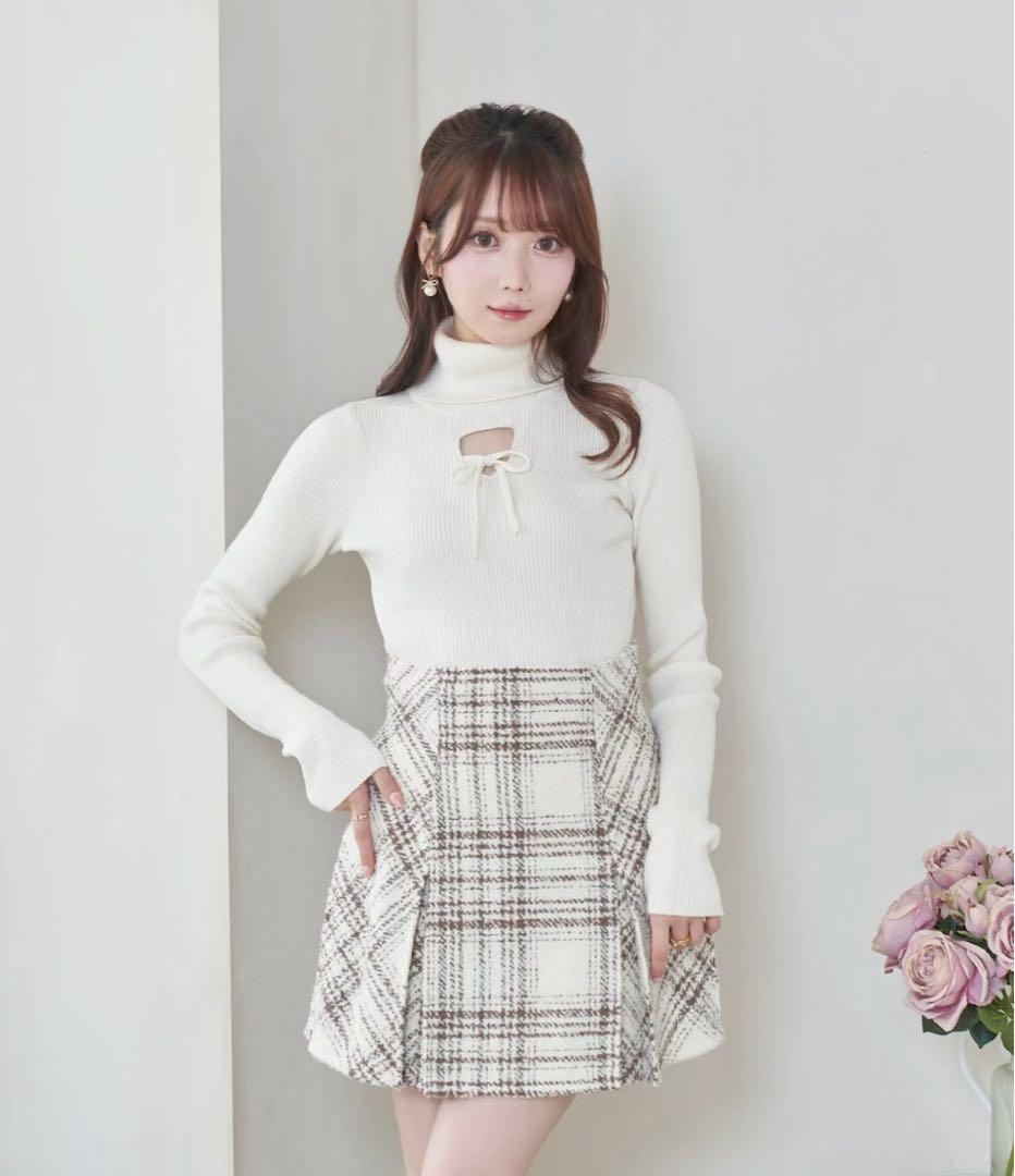 Rosé Muse ロゼミューズ tweed check mini skirt Tweed check mini skirt – BUNNY APARTMENT