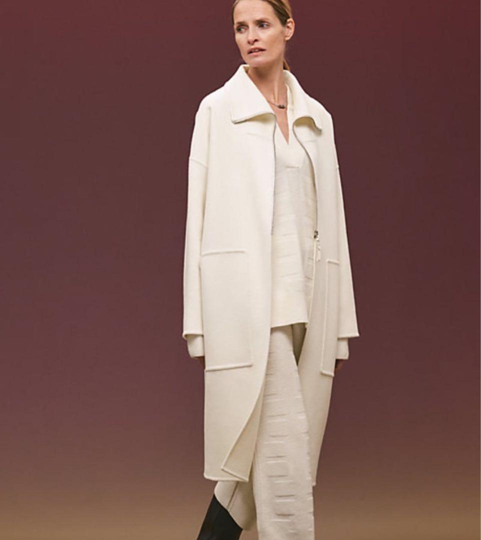 エルメス☆カシミヤコート22AW☆ダブルフェイス☆ルーズフィット☆size