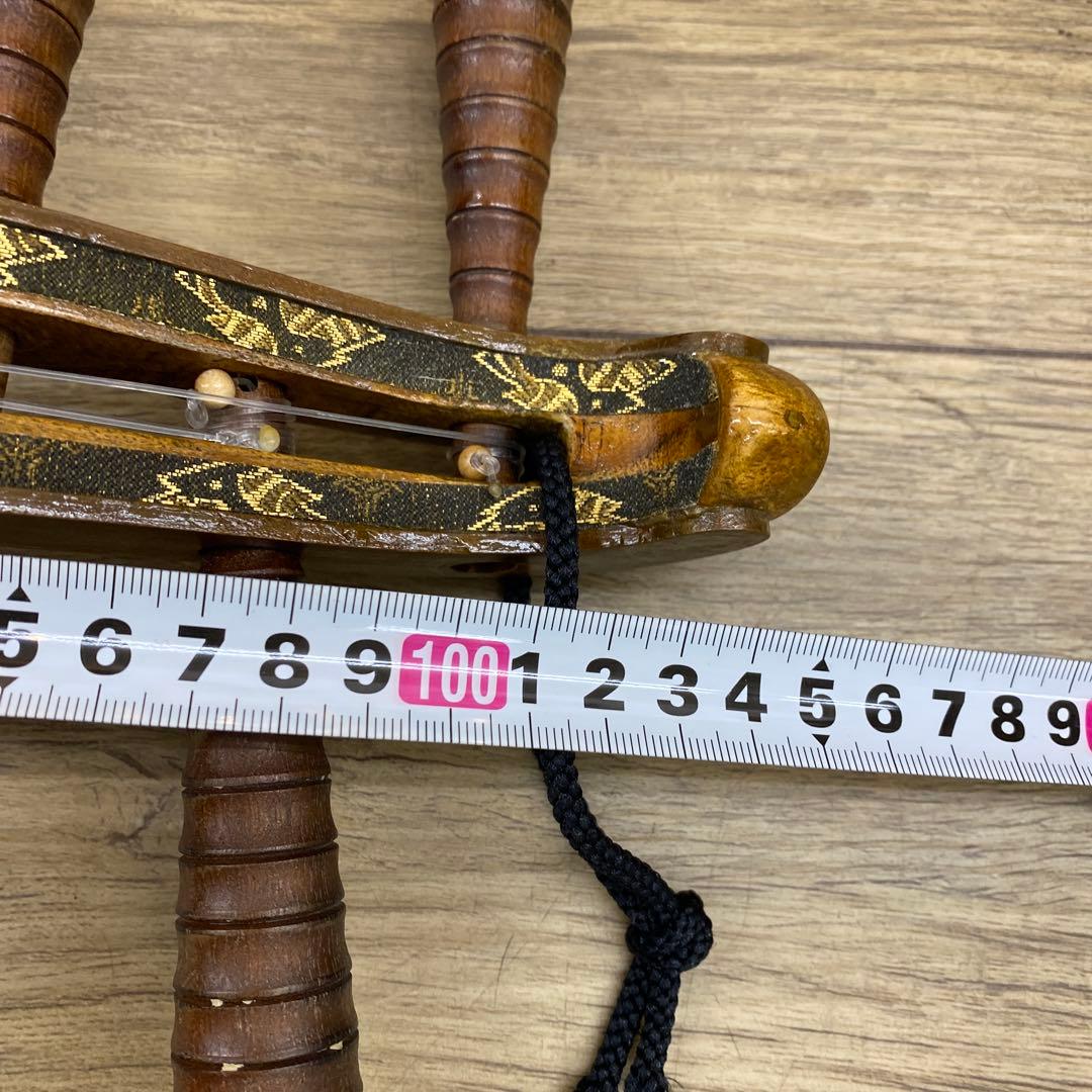 中国美術 木製 四弦秦琴 袋付 106㎝ 東な7-1208