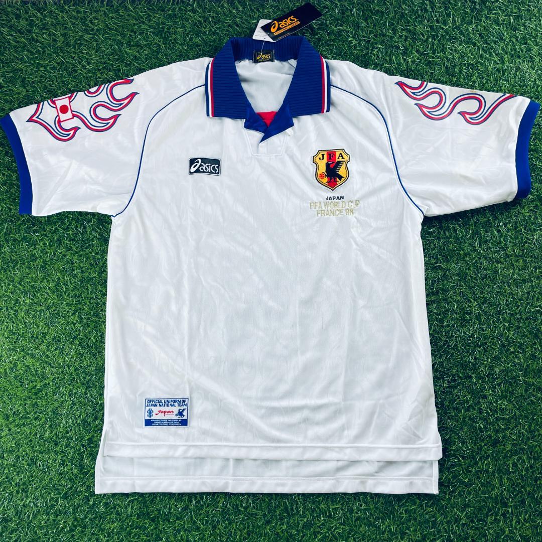 日本代表 1998 アウェイ 正規品 ユニフォーム タグ付き Oサイズ Retro Japan 1998 Away Jersey 1998 日本代表 アウェイ ユニフォーム
