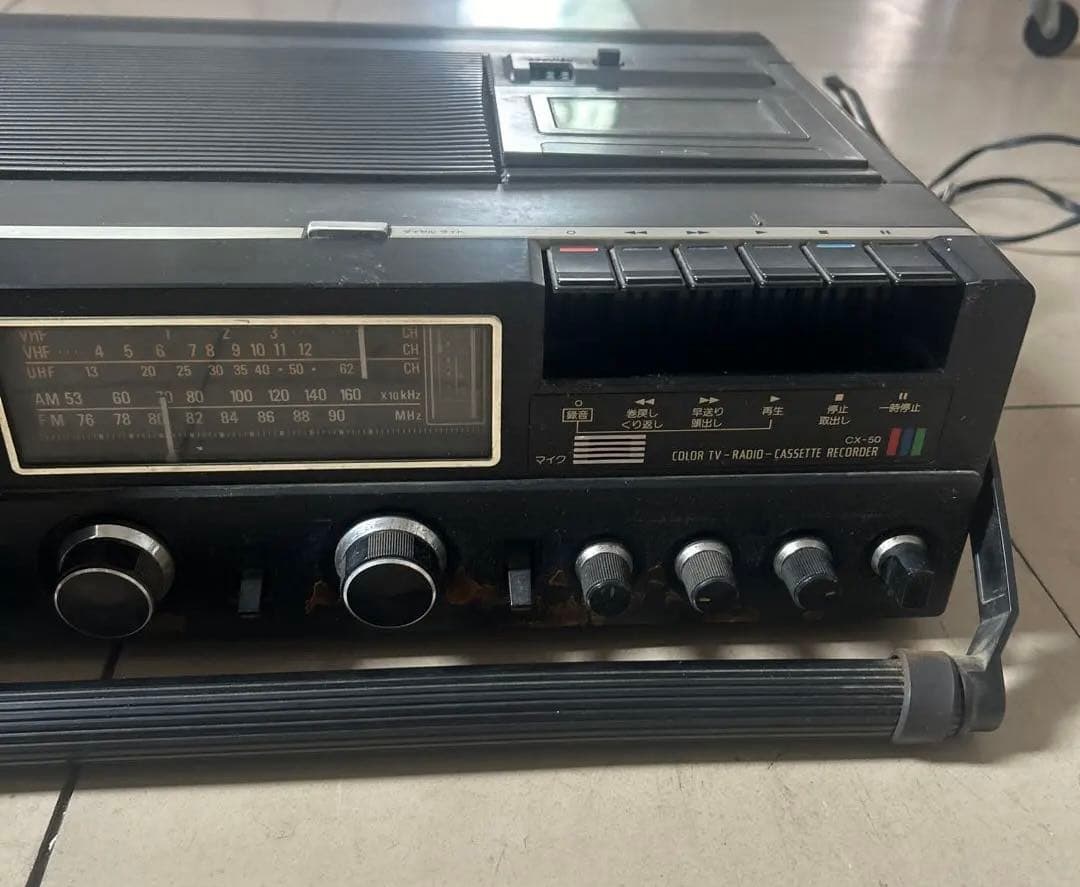 Victor ビクター カラーテレビ付きラジカセ ジャンク 昭和レトロ