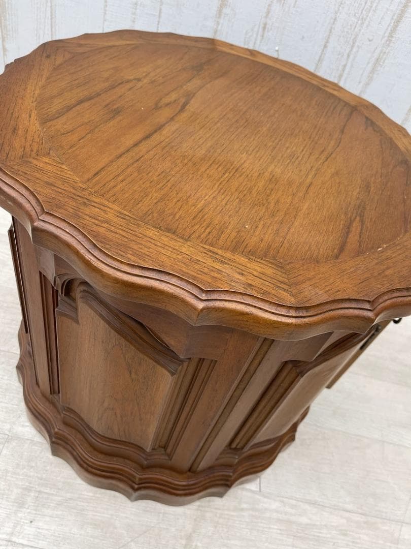 ドラムテーブル キャビネット 観音開き イギリス アンティーク調